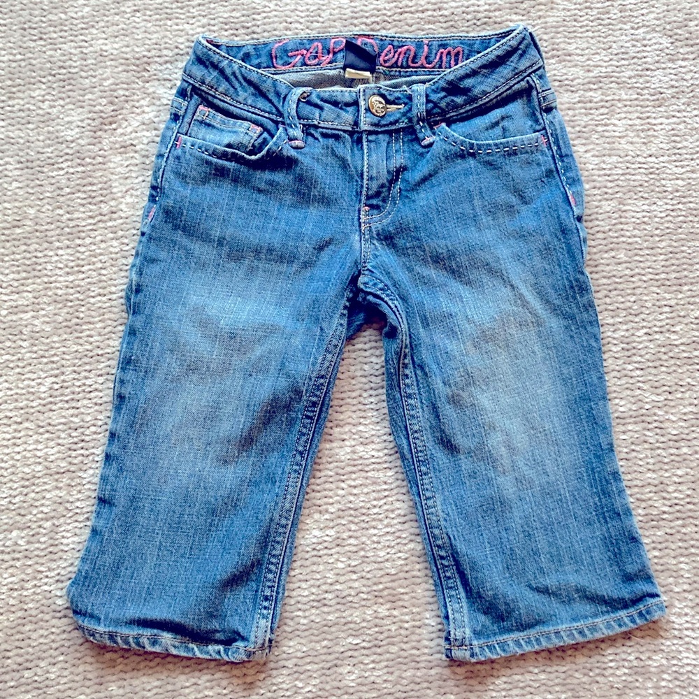 GAP Denim Capris Cropped Jeans Adjustable Waist Girls‎ 7